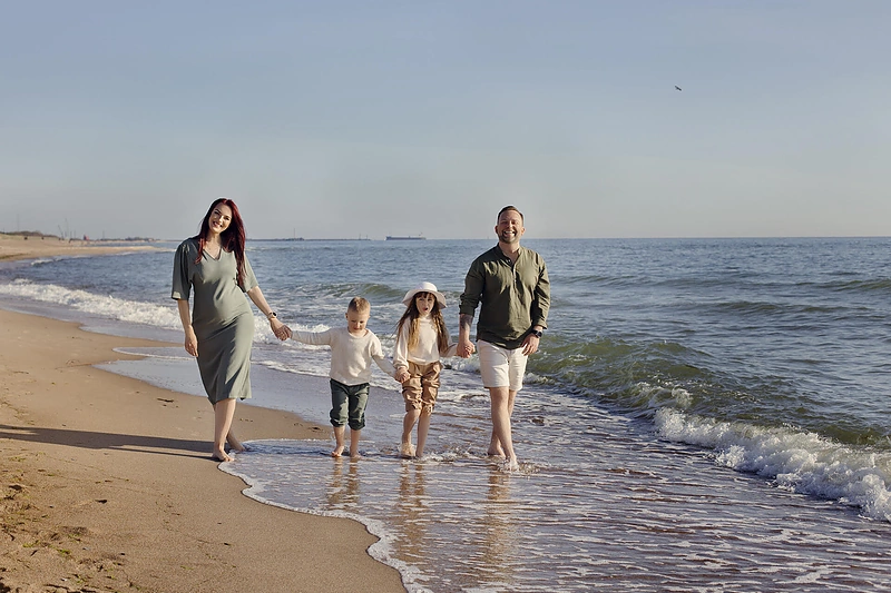 Juozas Butnorius su šeima/Astos Pažereckaitės nuotr.