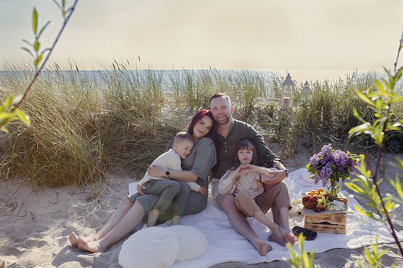 Juozas Butnorius su šeima/Astos Pažereckaitės nuotr.