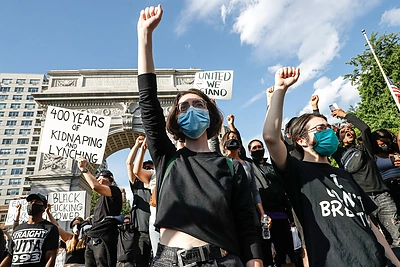 Protestai dėl George'o Floydo mirties/Vida Press nuotr.