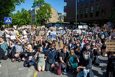 Vilniuje demonstracija už juodaodžių teises/Irmanto Gelūno/„ŽMONĖS Foto“ nuotr.