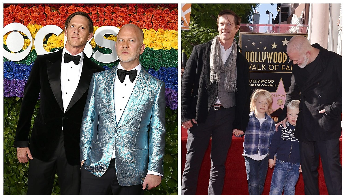 Ryanas Murphy ir Davidas Milleris su vaikais/Vida Press nuotr.