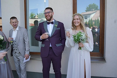 B.Maslausko ir G.Petreikytės vestuvių akimirka / Asmeninio albumo nuotr.