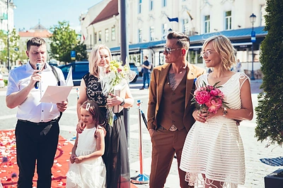 Kristinos Ulevičiūtės ir Aurelijaus Rogos vestuvių akimirka/Foto Alibi nuotr.