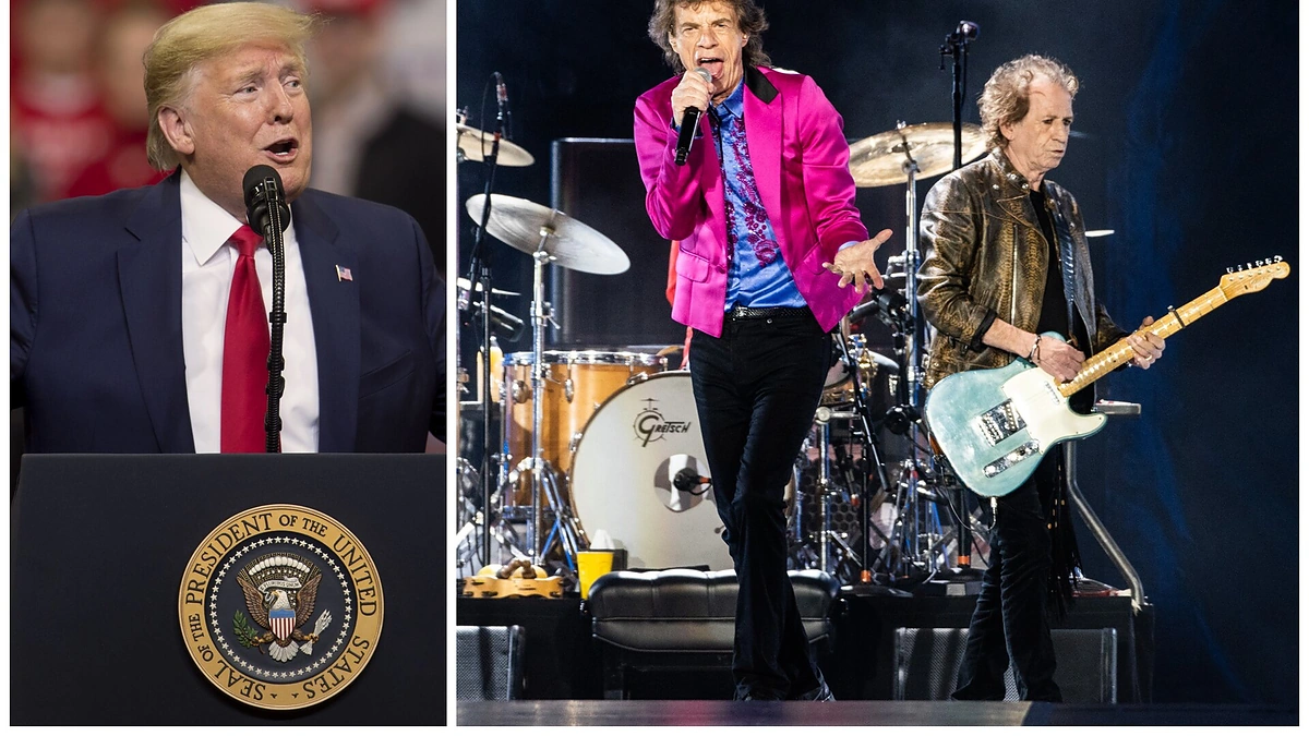 JAV prezidentas Donaldas Trumpas ir grupė „The Rolling Stones“ / Scanpix nuotr.