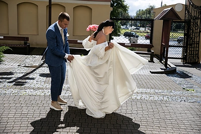 Ingos Žuolytės ir Adomo Mikalausko vestuvių akimirka / Juliaus Kalinsko / 15min nuotr.