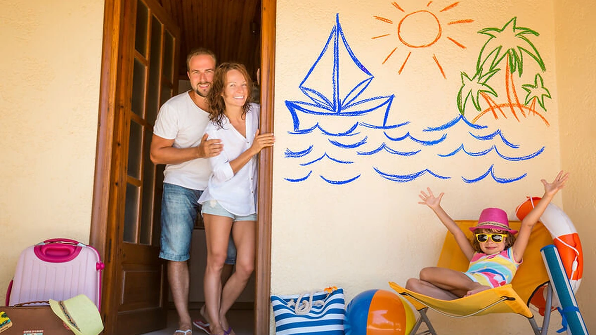 Šeima ruošiasi išvykti atostogų