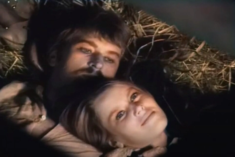 Aktorius Vytautas Tomkus su aktore Vaiva Mainelyte filme „Tadas Blinda“