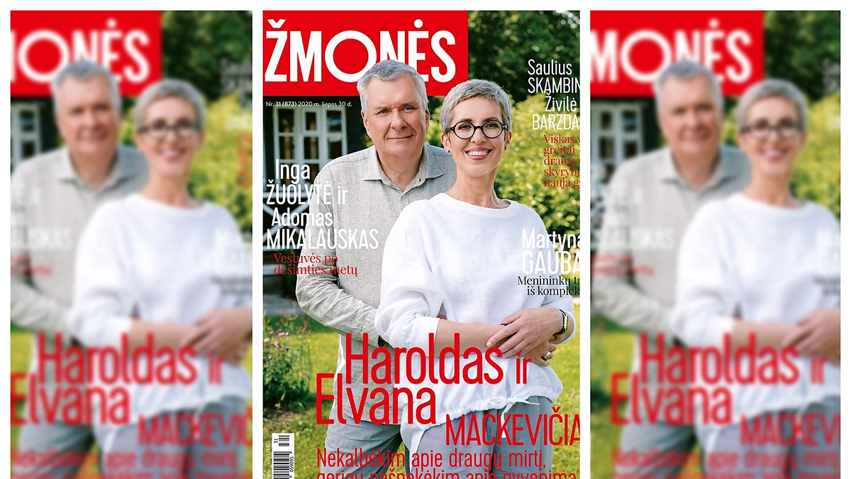 Haroldas ir Elvana Mackevičiai/ Žurnalo „Žmonės“ viršelis