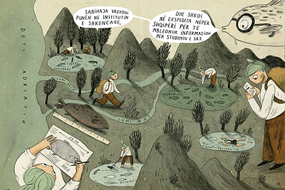 Komiksų knyga „Prieš srovę: žuvų draugės Sabihos Kasimati istorija“