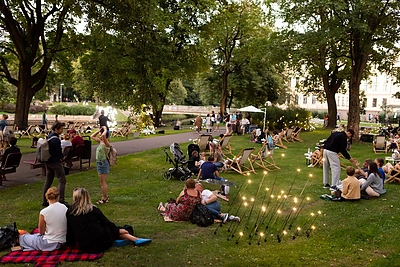 Rygos Jūrmalos festivalio muzikinis vakaras Kronvaldo parke / Organizatorių nuotr.