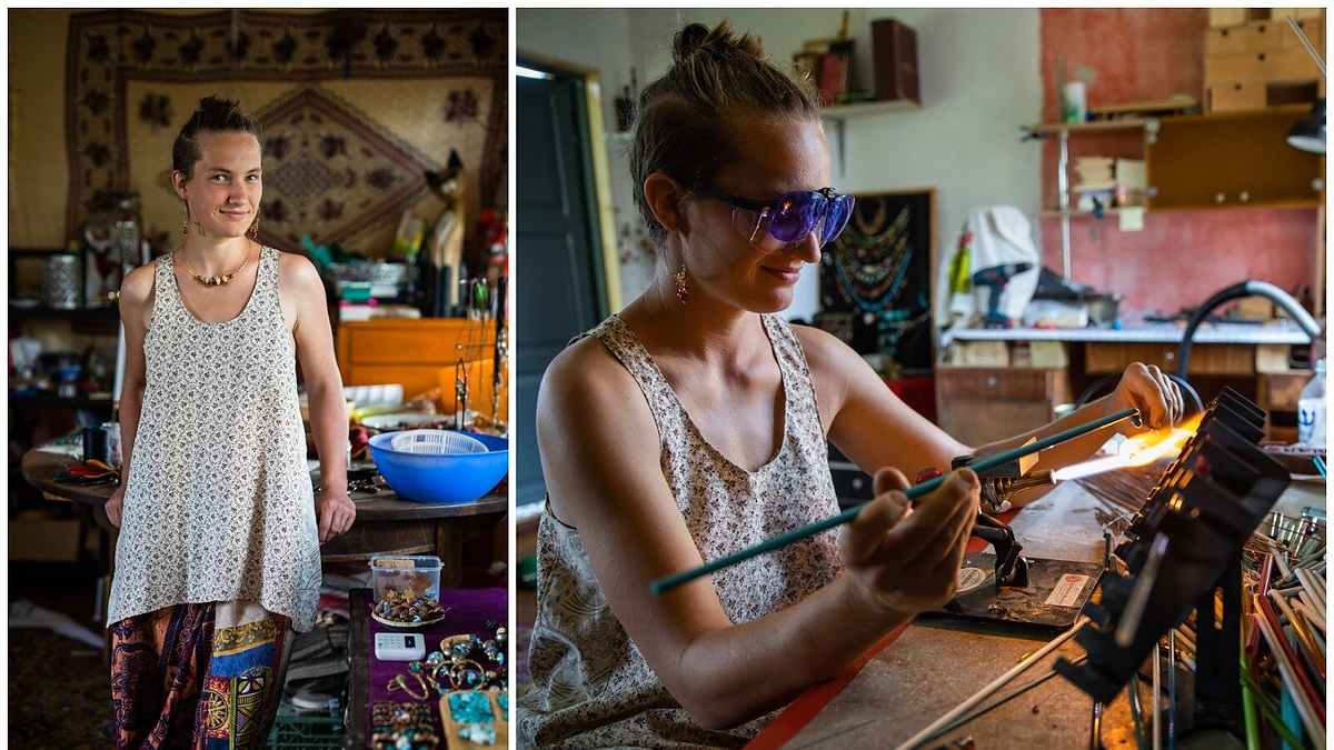 „CraftsmenOnTheRoad“ juvelyriką kurianti Jurga Alminaitė / Gedmanto Kropio nuotr.