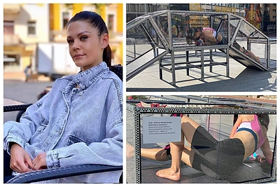 Kaitrią dieną stiklo dėžėje užsidariusi M.Dirsytė: „Tai buvo sunkiausias mano performansas“