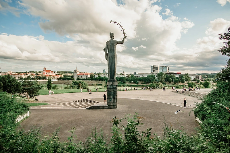 „Synaesthesis“ ansamblio skrydis per Vilniu / Dainiaus Putino nuotr.