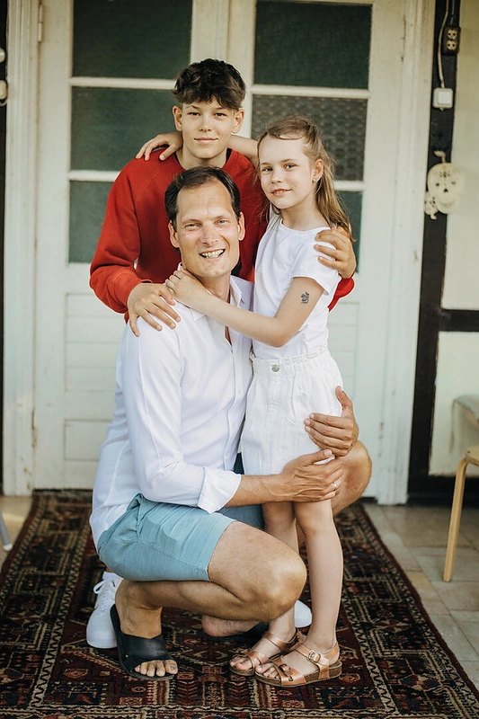 Vytautas Kaikaris su vaikais / Asmeninio archyvo nuotr.