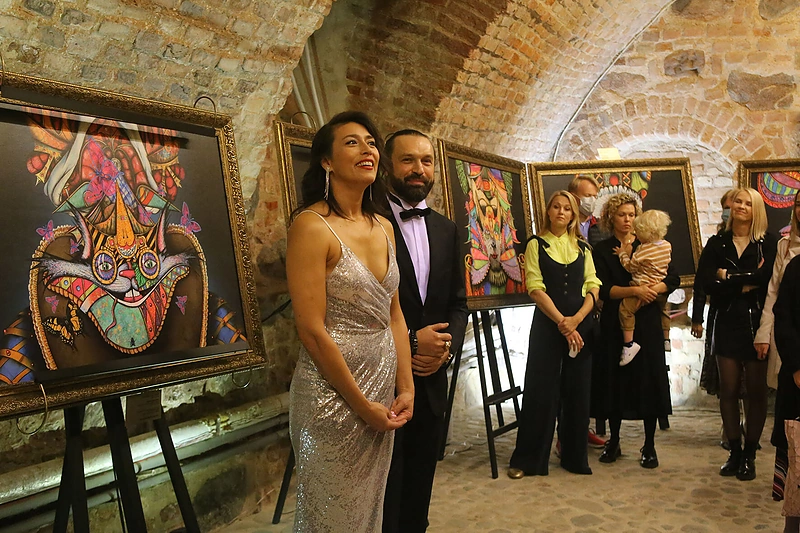 Valerijaus Šatunovo parodos „Glowing Fantasy” atidarymas/ Organizatorių nuotr.