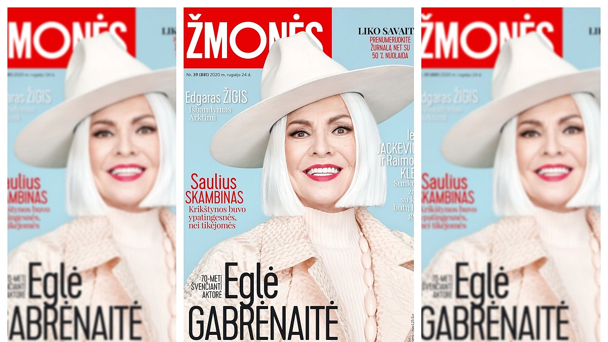 Eglė Gabrėnaitė/ Žurnalo „Žmonės“ viršelis