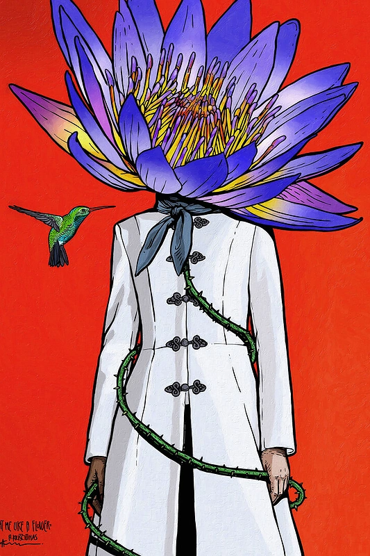 Algio Kriščiūno paveikslas „Treat me like a flower“