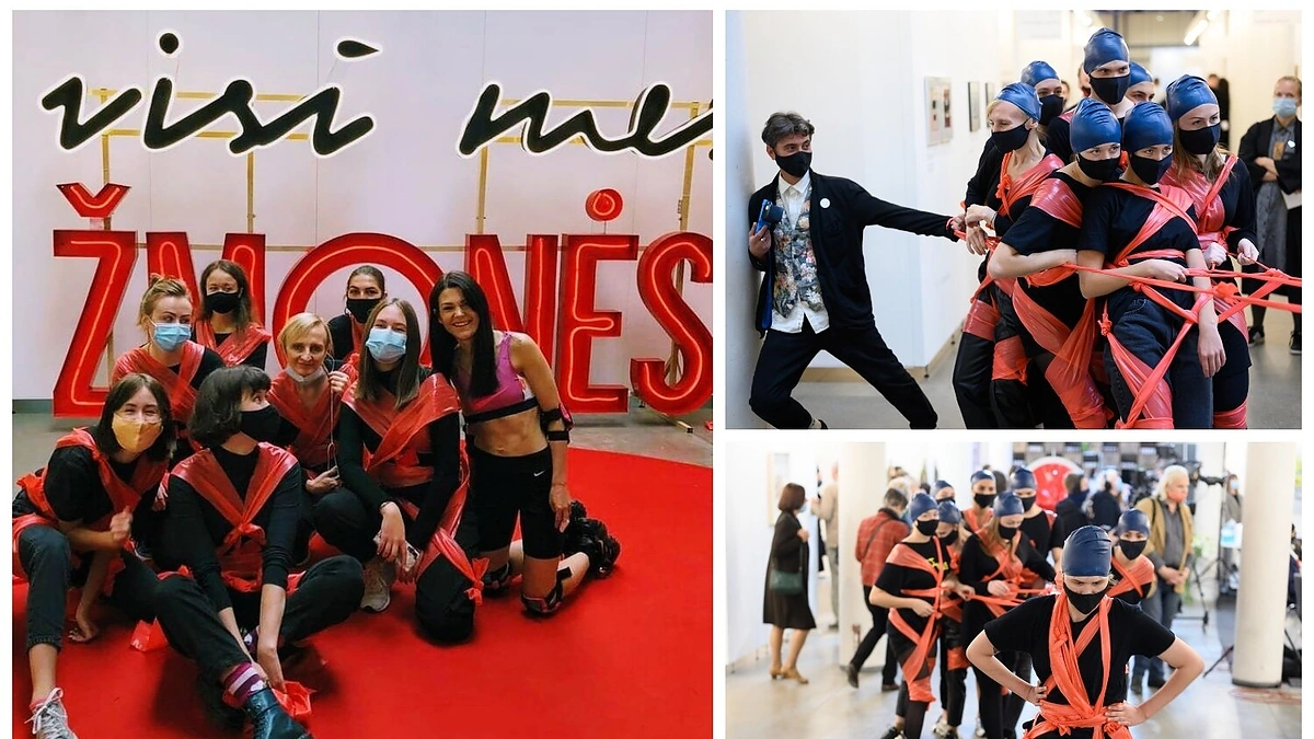 Monikos Dirsytės performansas „Kamuolys“ /Asmeninio albumo ir Gretos Skaraitienės / „ŽMONĖS Foto“ nuotr.