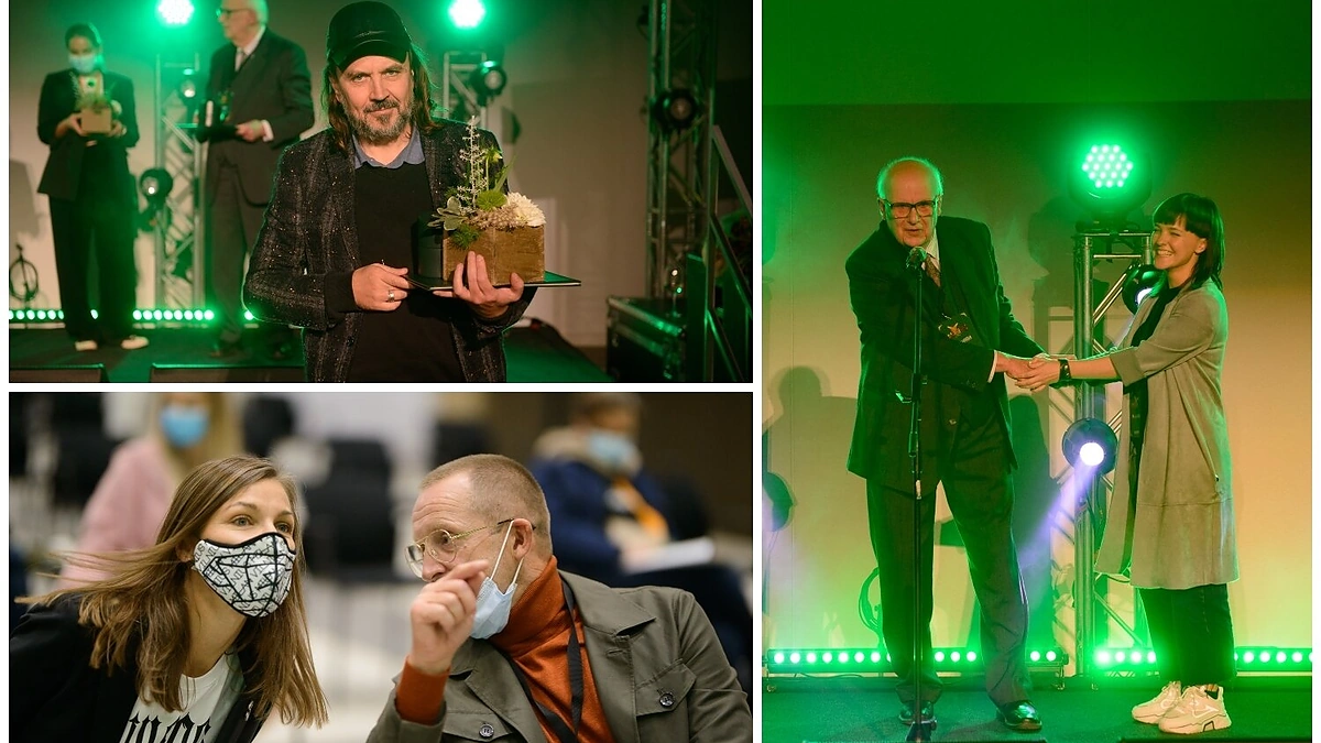 LATGA Tarybos prezidentės paskelbimas ir apdovanojimai (Oskaras Košunovas, Martynas Tyla (apčioje) ir Raminta Naujanytė-Bjelle (dešinėje) / R.Šeškaičio nuotr.