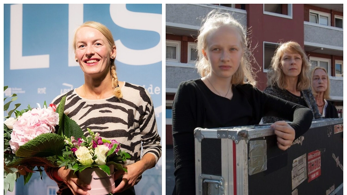 Lina Lužytė ir filmo „Pilis“ kadras