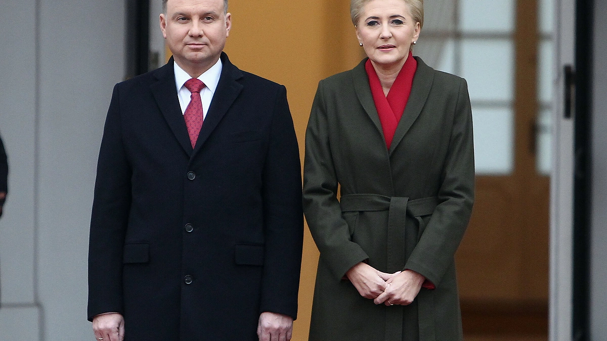 Andrzejus Duda su žmona Agata