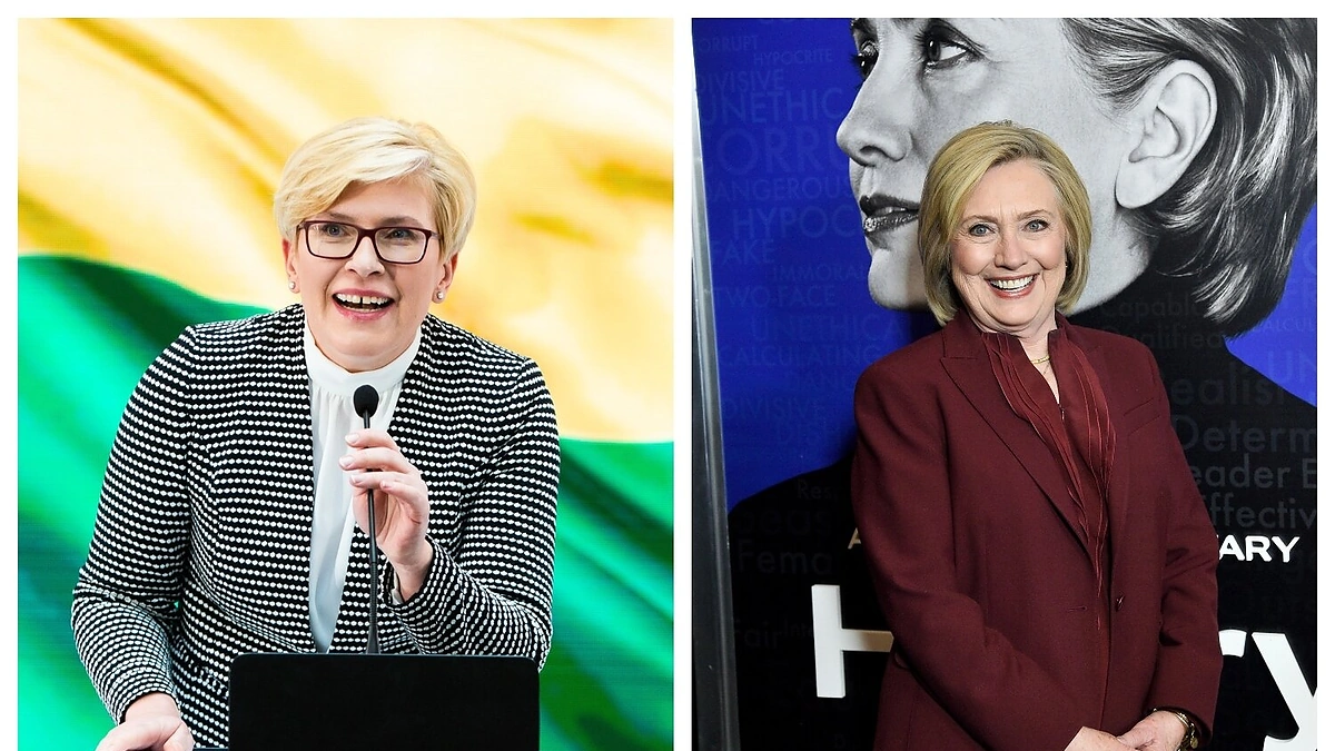 Ingrida Šimonytė ir Hillary Clinton / Gretos Skaraitienės ir SCANPIX nuotr.