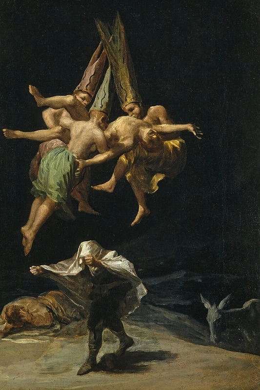 Francisko Goya kūrinys „Witches Flight“ (1797 m.)