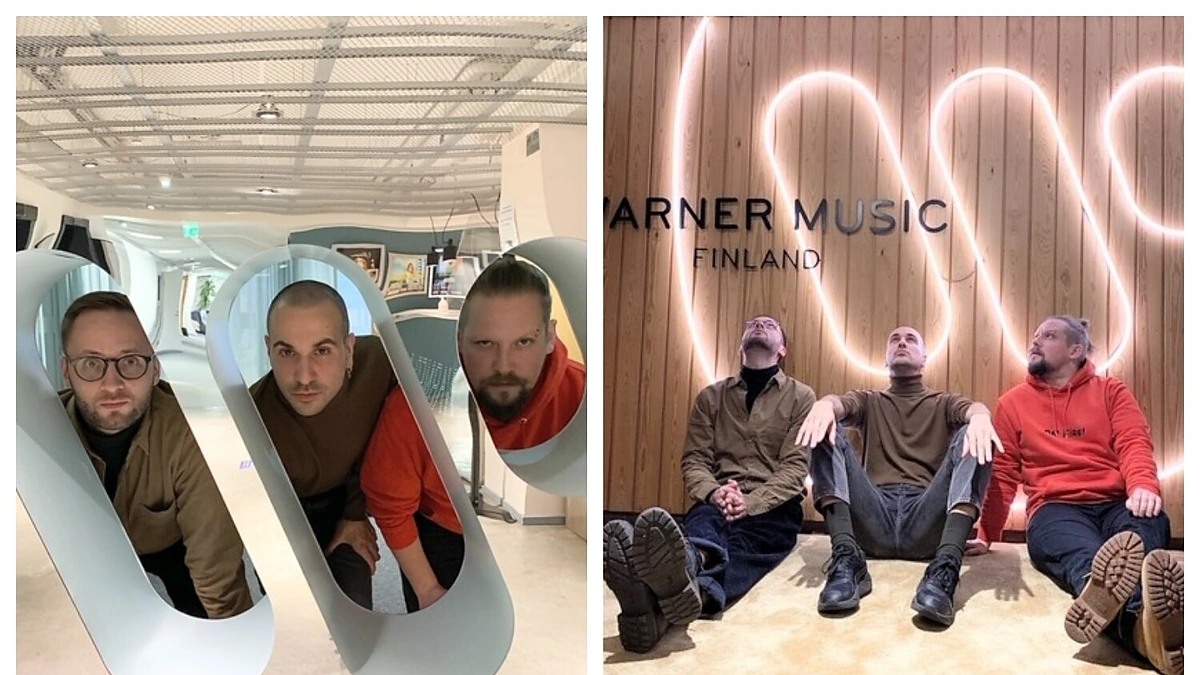 Grupė „The Roop“ studijoje „Warner Music“