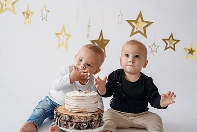 McCall Maynor Dulkys ir Deividas Dulkys atšventė dvynių Leo ir Kai pirmąjį gimtadienį / Asmeninio archyvo nuotr.