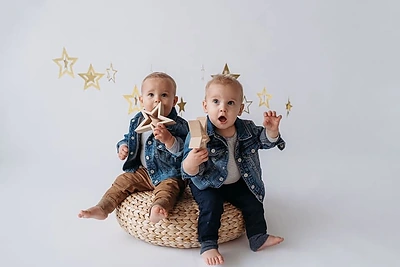 McCall Maynor Dulkys ir Deividas Dulkys atšventė dvynių Leo ir Kai pirmąjį gimtadienį / Asmeninio archyvo nuotr.