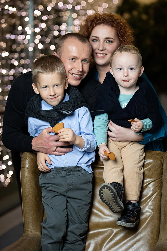 Olesia Jasenovič su šeima / Gretos Skaraitienės nuotr.