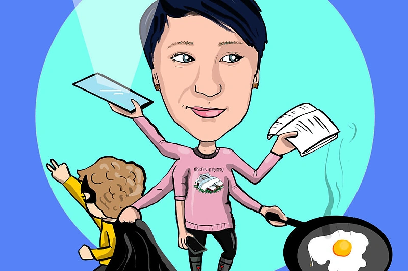 Autoportreto šaržas „Aš ir mano Betmenas“