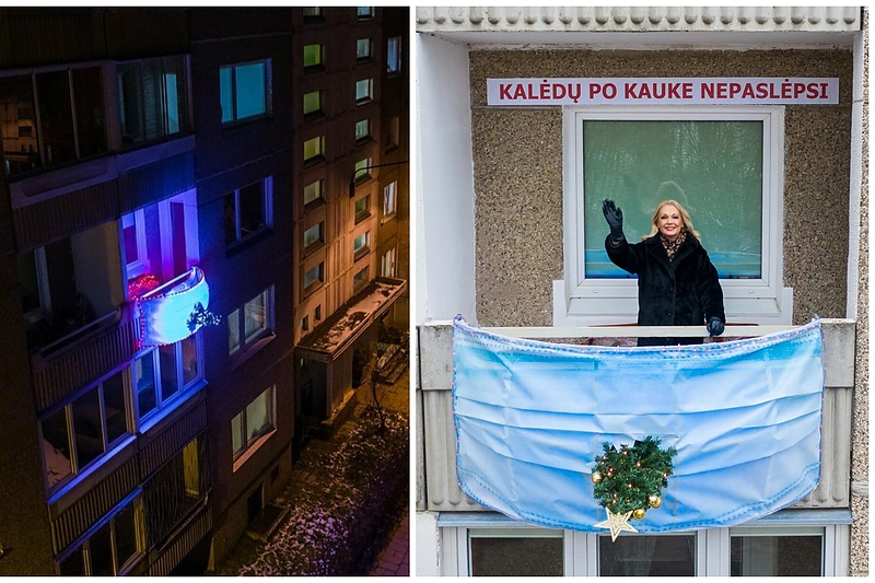 Gražina Baikštytė jau įžiebė Kalėdas savo balkone: „Ir man smagu, ir kaimynai fotografuoja“