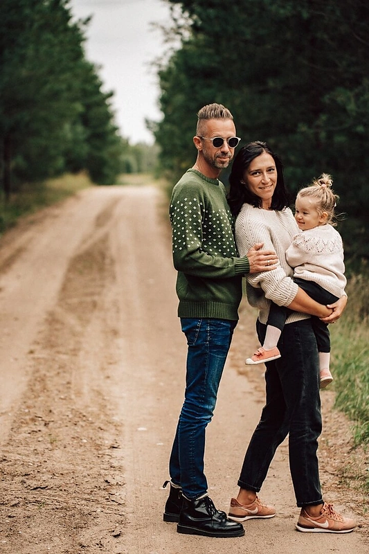 Linas Adomaitis su žmona Irma ir dukra Saule / Eglės Gendrėnaitės nuotr.