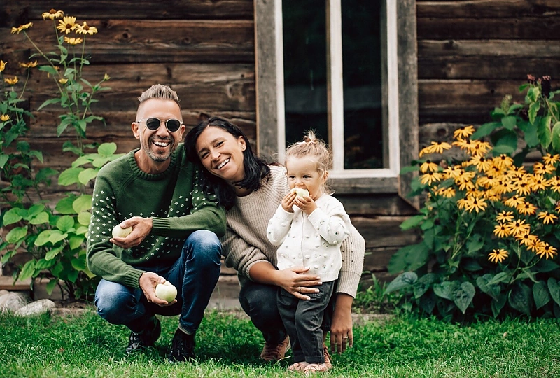 Linas Adomaitis su žmona Irma ir dukra Saule / Eglės Gendrėnaitės nuotr.