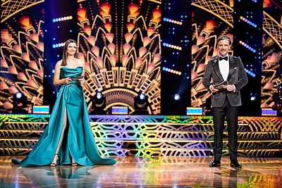 Gabrielė Martirosian ir Vytautas Rumšas / D.Umbraso / LRT nuotr.