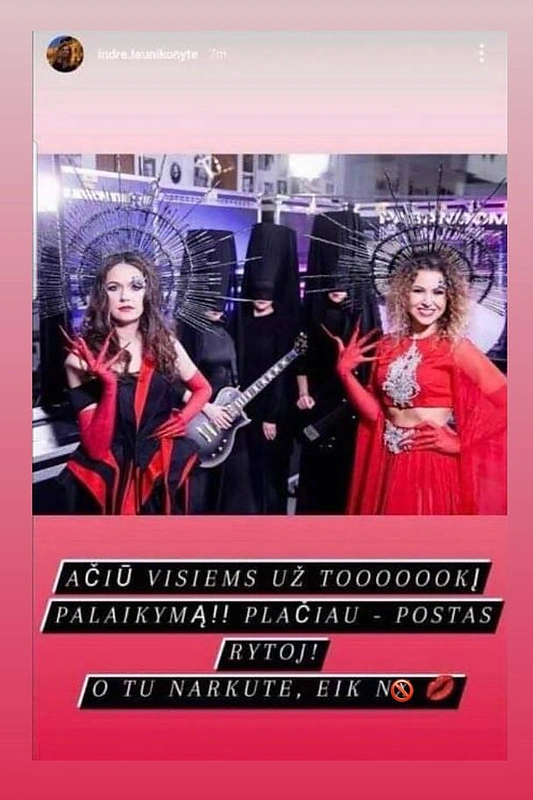 Indrės Launikonytės kreipimasis į Ievą Narkutę/ Socialinių tinklų nuotr.