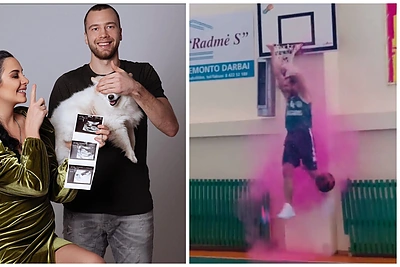 Žalgirietis L.Lekavičius su mylimąja originaliai pranešė būsimo vaikelio lytį: pasidalijo video