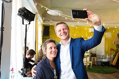 Remigijus Šimašius ir Agnė Matulaitė / Irmanto Gelūno nuotr.