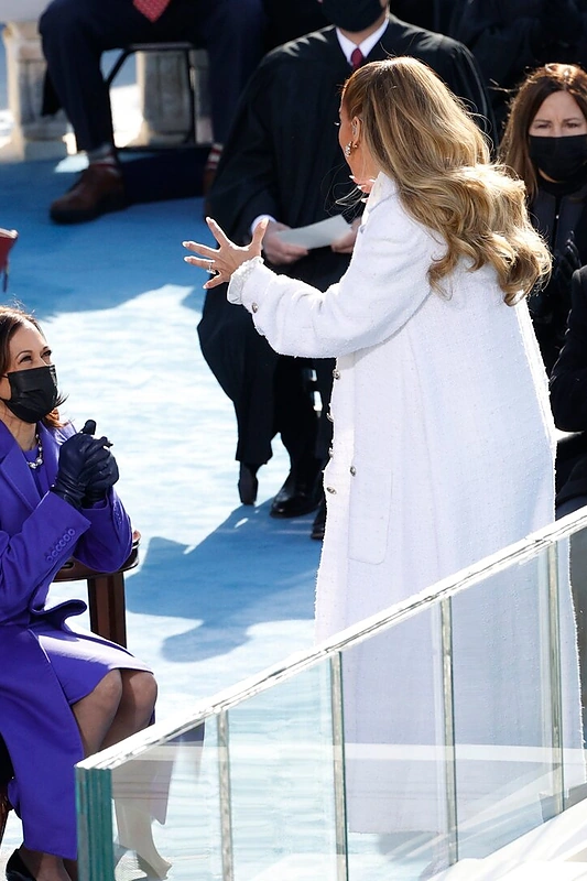 JAV viceprezidentė Kamala Harris ir Jennifer Lopez / Scanpix nuotr.