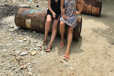 Eglė Jackaitė su drauge / Asmeninio archyvo nuotr.