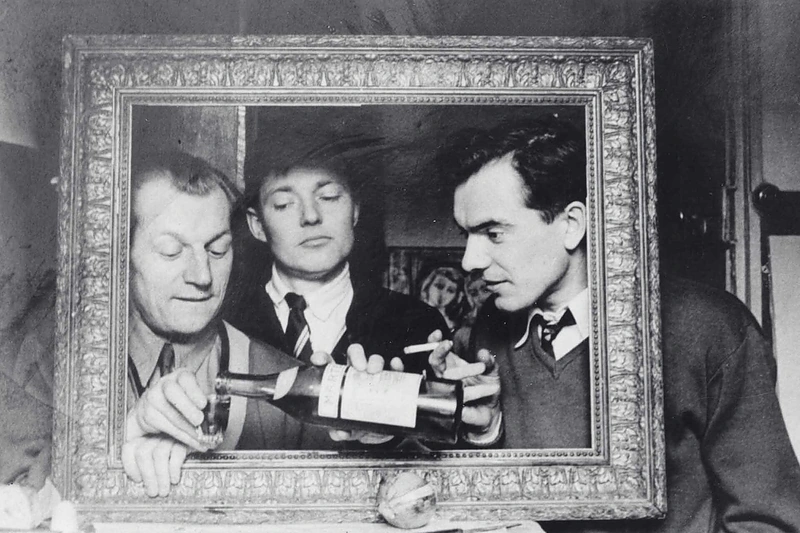 Vytautas Kasiulis, Antanas Mončys ir Albinas Elskus 1953 metais / AMNM archyvo nuotr.