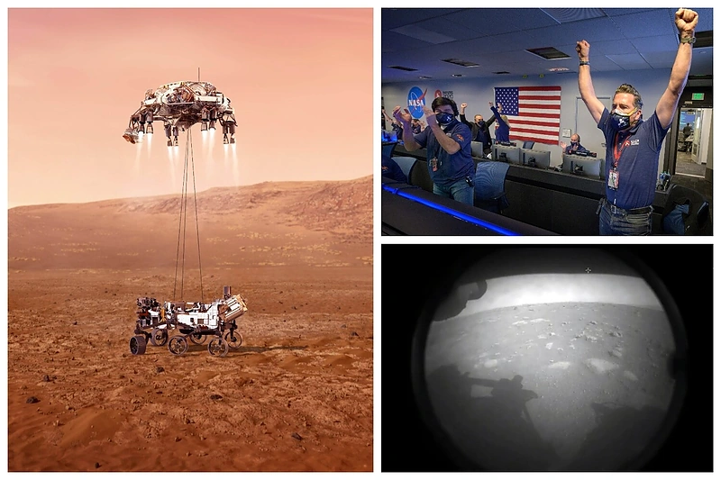 JAV prezidentas J.Bidenas sveikina istorinį marsaeigio „Perseverance“ nutupdymą Marse