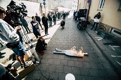 Klipo „Dansingas“ filmavimo akimirkos / Manto Repečkos nuotr.