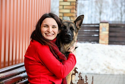 Ajana Lolat su vokiečių avigane Mulan / Teodoro Biliūno nuotr.