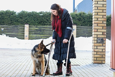 Ajana Lolat su vokiečių avigane Mulan / Teodoro Biliūno nuotr.