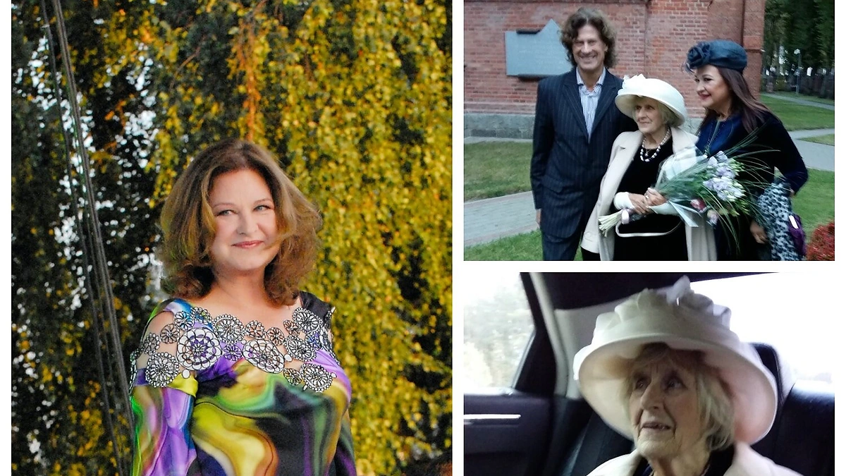 Birutė ir Rolandas Petrikai su mama Janina / Asmeninio archyvo nuotr.