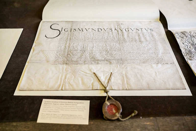Vilniaus Magdeburgo teisių raštai, saugomi LMA Vrublevskių bibliotekoje / Sauliaus Žiūros nuotr.