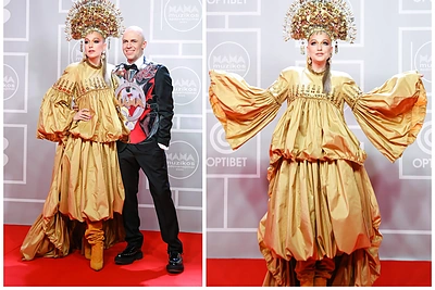 Įspūdingiausia M.A.M.A raudono kilimo pora – Indrė Stonkuvienė ir Vidas Bareikis