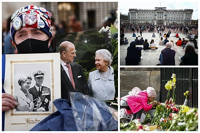 Didžiosios Britanijos gyventojai aprauda princą Philipą: prie rūmų – gėlių upė, gatvėse – niūrios nuotaikos